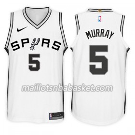Maillot Homme San Antonio Spurs Dejounte Murray 5 Nike 2017-18 Blanc Swingman